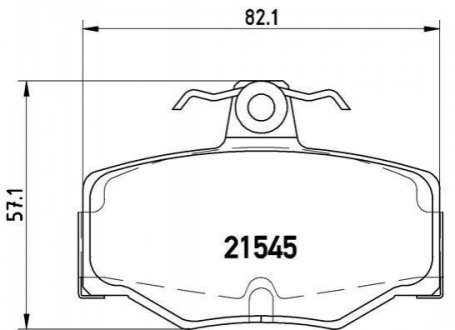 Комплект тормозных колодок, дисковый тормоз BREMBO P 56 024 (фото 1)