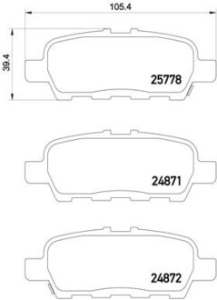 Комплект тормозных колодок, дисковый тормоз BREMBO P 56 087 (фото 1)