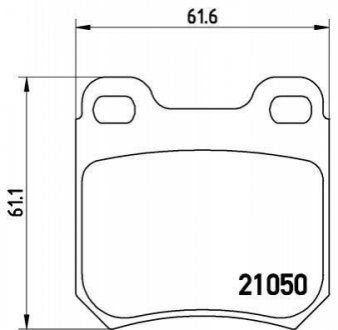 Комплект тормозных колодок, дисковый тормоз BREMBO P 59 014 (фото 1)