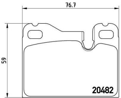 Комплект тормозных колодок, дисковый тормоз BREMBO P 65 003