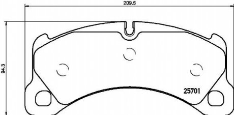 Комплект тормозных колодок, дисковый тормоз BREMBO P 65 033 (фото 1)