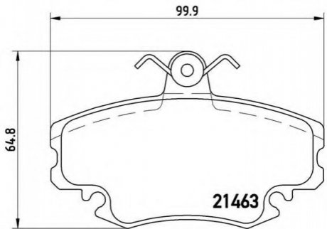 Комплект тормозных колодок, дисковый тормоз BREMBO P 68 008 (фото 1)