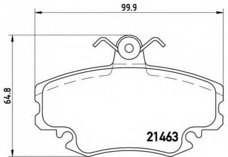 Комплект тормозных колодок, дисковый тормоз BREMBO P 68 038 (фото 1)