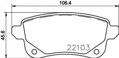 Комплект тормозных колодок, дисковый тормоз BREMBO P 68 064 (фото 1)