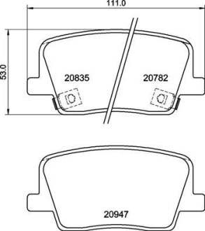 Гальмівні колодки BREMBO P 77 003