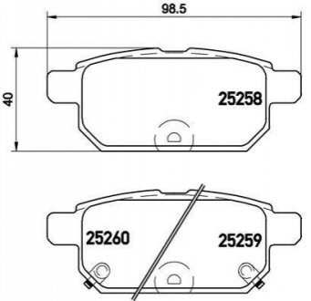 Комплект тормозных колодок, дисковый тормоз BREMBO P 79 029 (фото 1)