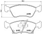 Комплект гальмівних колодок, дискове гальмо BREMBO P 83 041 (фото 1)