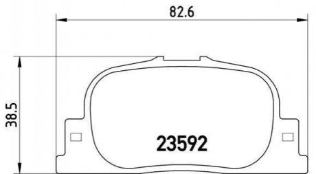 Комплект тормозных колодок, дисковый тормоз BREMBO P 83 063 (фото 1)