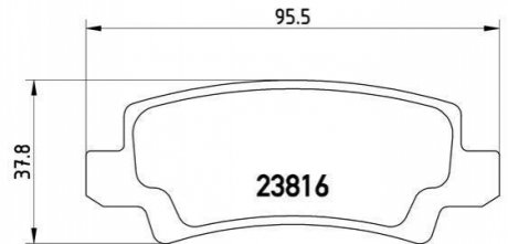 Комплект тормозных колодок, дисковый тормоз BREMBO P 83 065 (фото 1)