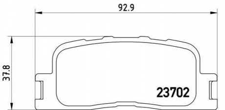 Комплект тормозных колодок, дисковый тормоз BREMBO P 83 088 (фото 1)