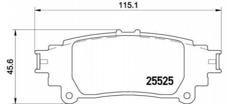 Комплект тормозных колодок, дисковый тормоз BREMBO P 83 132 (фото 1)