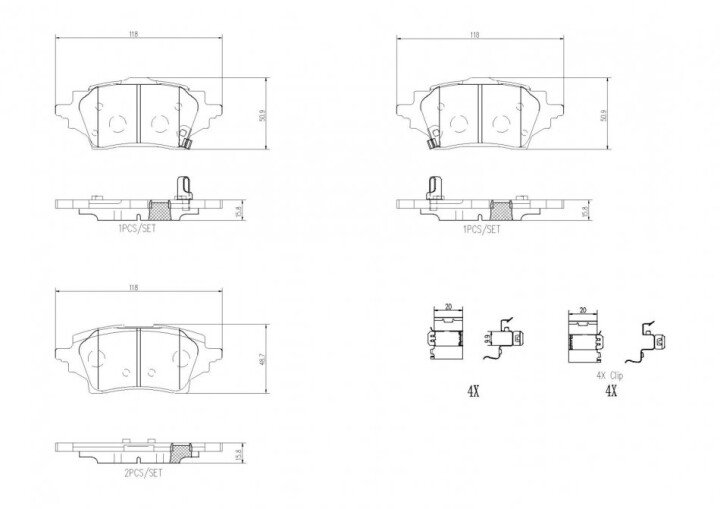 Гальмівні колодки BREMBO P 83 178 (фото 1)