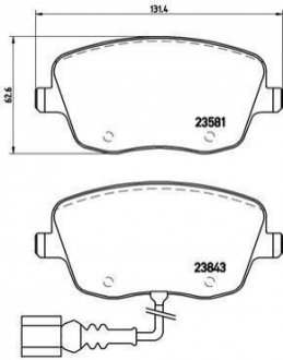 Комплект тормозных колодок, дисковый тормоз BREMBO P 85 077 (фото 1)