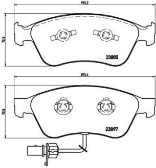 Комплект тормозных колодок, дисковый тормоз BREMBO P 85 087 (фото 1)