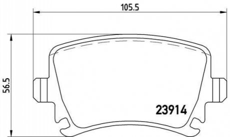 Комплект тормозных колодок, дисковый тормоз BREMBO P 85 095