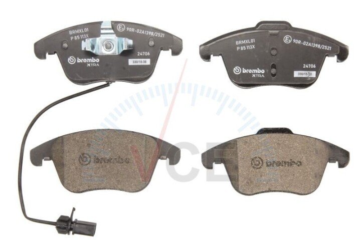 Комплект тормозных колодок, дисковый тормоз BREMBO P 85 113X (фото 1)