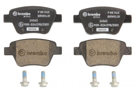 Комплект тормозных колодок, дисковый тормоз BREMBO P 85 114X (фото 1)
