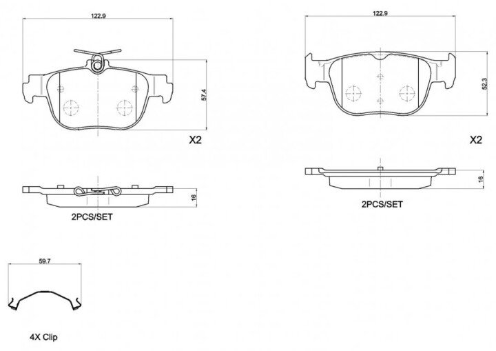 Тормозные колодки BREMBO P 85 189 (фото 1)