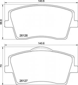 Комплект тормозных колодок, дисковый тормоз BREMBO P 86 031