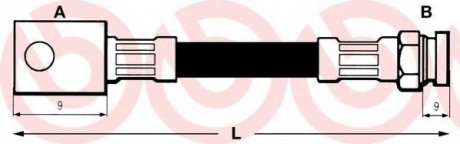 Гальмівний шланг BREMBO T 85 032