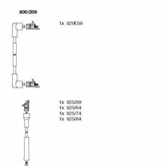 Дроту запалювання ford transit 1.6/2.0 86-92 (к-кт) BREMI 800/209