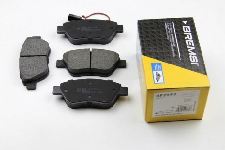 Комплект тормозных колодок, дисковый тормоз BREMSI BP2942