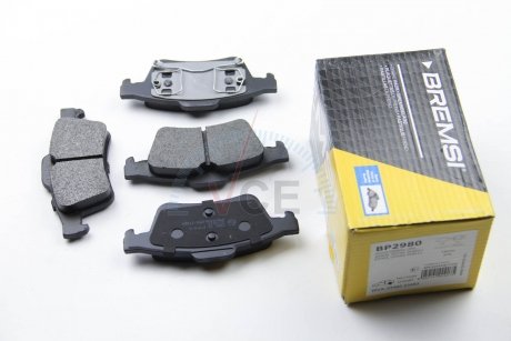 Комплект тормозных колодок, дисковый тормоз BREMSI BP2980 (фото 1)