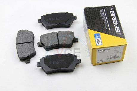 Комплект гальмівних колодок, дискове гальмо BREMSI BP3026