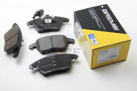 Комплект тормозных колодок, дисковый тормоз BREMSI BP3103 (фото 1)