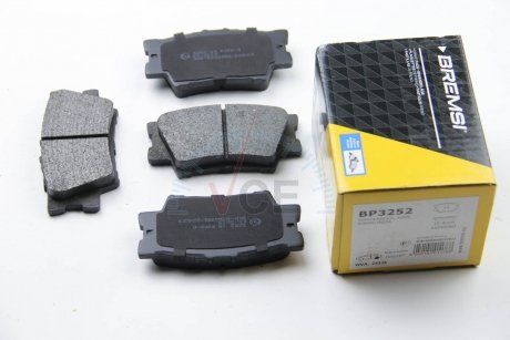 Комплект тормозных колодок, дисковый тормоз BREMSI BP3252