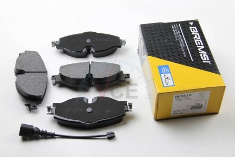 Комплект тормозных колодок, дисковый тормоз BREMSI BP3516 (фото 1)