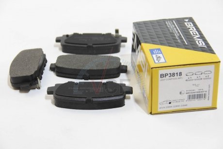 Комплект гальмівних колодок, дискове гальмо BREMSI BP3818