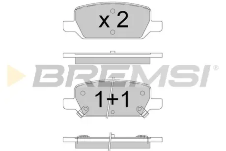 Тормозные колодки зад. TESLA MODEL 3 17- (BREMBO) BREMSI BP3913
