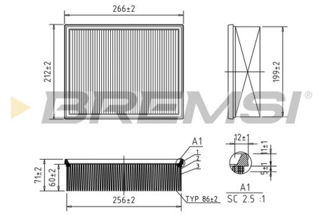 Фільтр пов. AUDI Audi A4 00-04 BREMSI FA0119