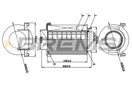 Фільтр пов. VW Golf V,VI, Passat B6, Leon, Octavia A5, 1.4-2.0 круглий BREMSI FA0653 (фото 1)