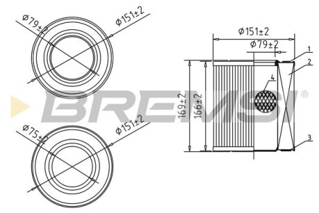 Фільтр пов. Audi A6, 2.0 Tdi, 04-11 BREMSI FA1080