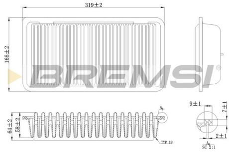 Фільтр пов. Toyota Avensis, Corolla, 1.4TD-2.0TD, 02-08 BREMSI FA1110