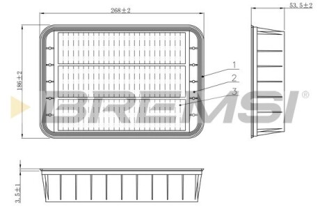 Фильтр возд. Mitsubishi Lancer X, Outlander XL, ASX, C-Crosser, 4007, 06- BREMSI FA1196