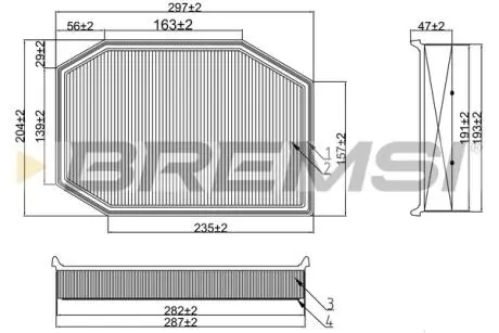 Фільтр повітряний bmw 5 (f10/f11) BREMSI FA1217