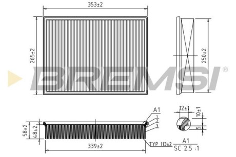 Фільтр пов. MB Sprinter, Crafter, 06- BREMSI FA1246