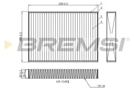 Фільтр салону BMW 5 (G30) BREMSI FC0871A