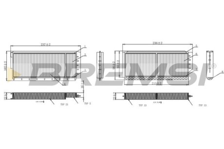 Фільтр салону MAZDA 5 (CR19) 2.0 (CREW) 2005.02 - 2010.12 BREMSI FC0903