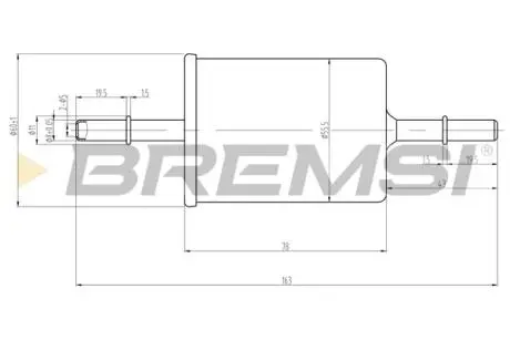 Фильтр топливный opel combo/daewoo lanos 1.4-1.6 BREMSI FE0062