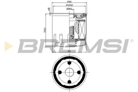 Фильтр масляный fiat doblo 1.9jtd BREMSI FL0031