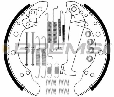 Колодки задні гальмівні VW GOLF II/GOLF III/POLO III, AUDI A2/B3, GEELY MR, SKODA FABIA I/FABIA I BREMSI GF0556-1 (фото 1)