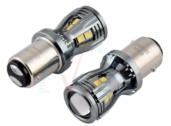 LED лампа PowerPro P21/5W 350Lm 12/24V (2шт.) BREVIA 10303X2 (фото 1)