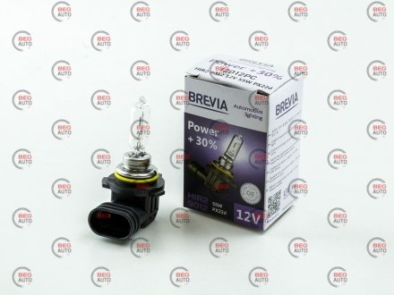 Автолампа power+30% hir2 px22d 55 w прозрачная BREVIA 12012PC (фото 1)