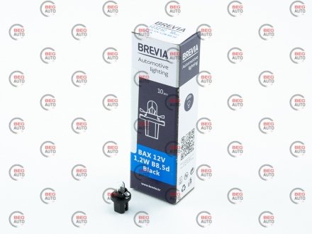 Автолампа bax b8,5d 1,2w прозора BREVIA 12321C