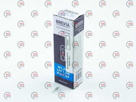 Автолампа w1,2w w2x4,6d 1,2w прозрачная BREVIA 12325C