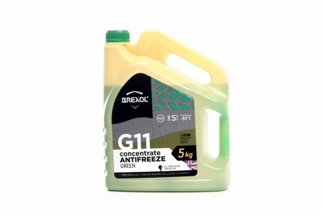 Антифриз green concentrate g11 / -80°c / 5kg / BREXOL Antf-030 (фото 1)
